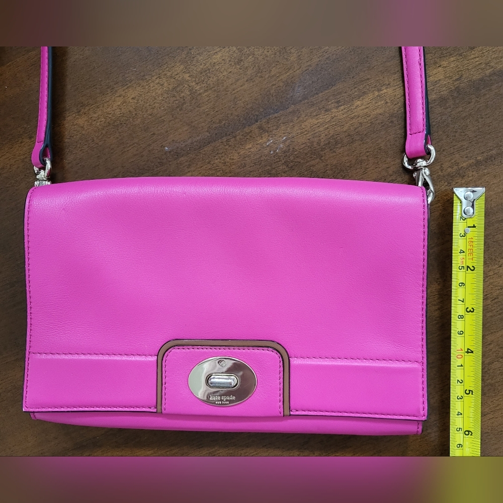 Kate Spade Hot Pink Leather (Exterior) Crossbody